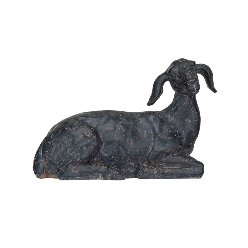 Resin Goat Accent Decor with Cast Iron Finish