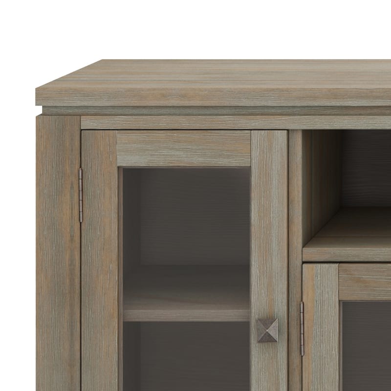 WYNDENHALL Essex SOLID WOOD 72 inch Wide Contemporary TV Media Stand For TVs up to 80 inches