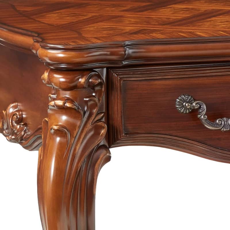 Executive Desk Cherry Oak Finish, Office Desk with Storage, Home Office Furniture