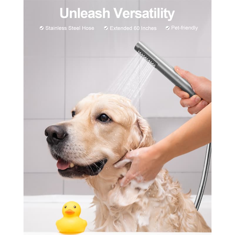 GRANDJOY 3-in-1 Shower Faucet System 10 Inch Rainfall Shower Head with Tub Spout Bathroom Shower Faucets