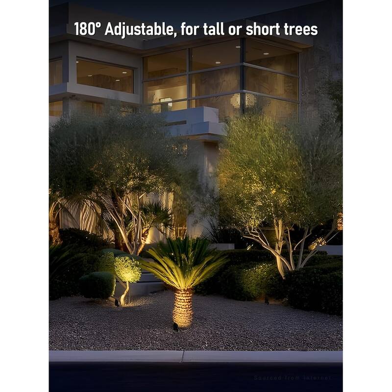 Low Voltage LED Landscape Spotlight, CRI90+ Waterproof for Outdoor Yard Bush Lighting, Bronze, 3000K Warm White