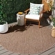 preview thumbnail 157 of 177, SAFAVIEH Courtyard Jonell Indoor/ Outdoor Patio Backyard Rug 10' Round - Aqua/Grey