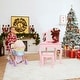 preview thumbnail 4 of 6, Little Lady Alessandra Medium Corner Play Vanity - Pink - 26"L x 11.625"W x 40"H