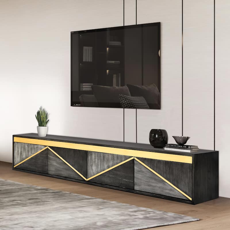 Moasis 78.7-inch Mid-Century TV Stand with 2 Cabinet