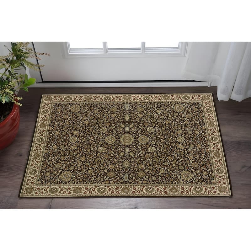 HomeRoots Oriental Traditional Runner Area Rug - 36.00 in. x 24.00 in.  x 0.43 in.