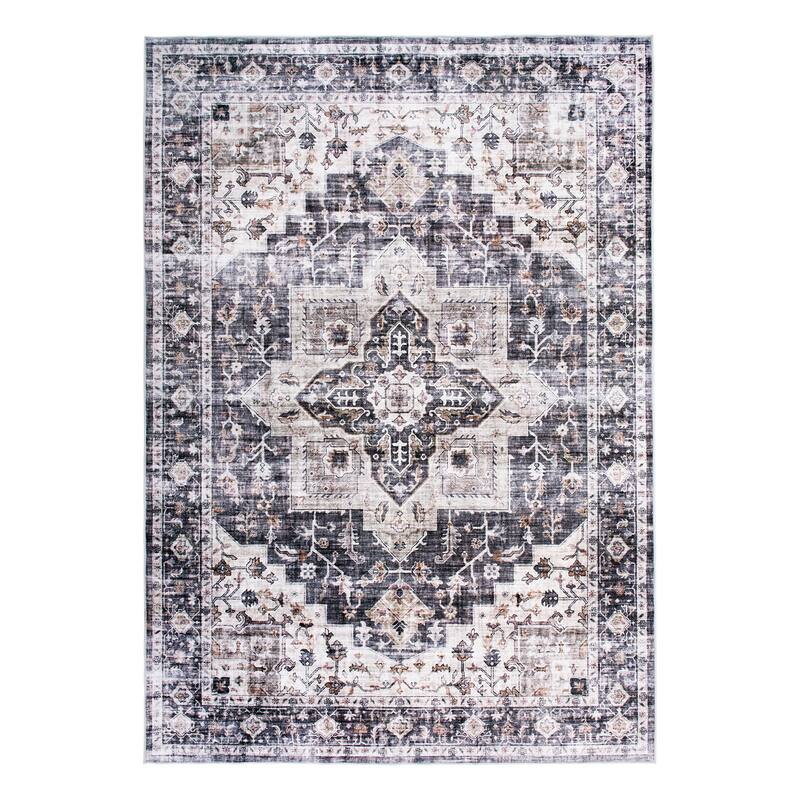World Rug Gallery Distressed Traditional Machine Washable Area Rug