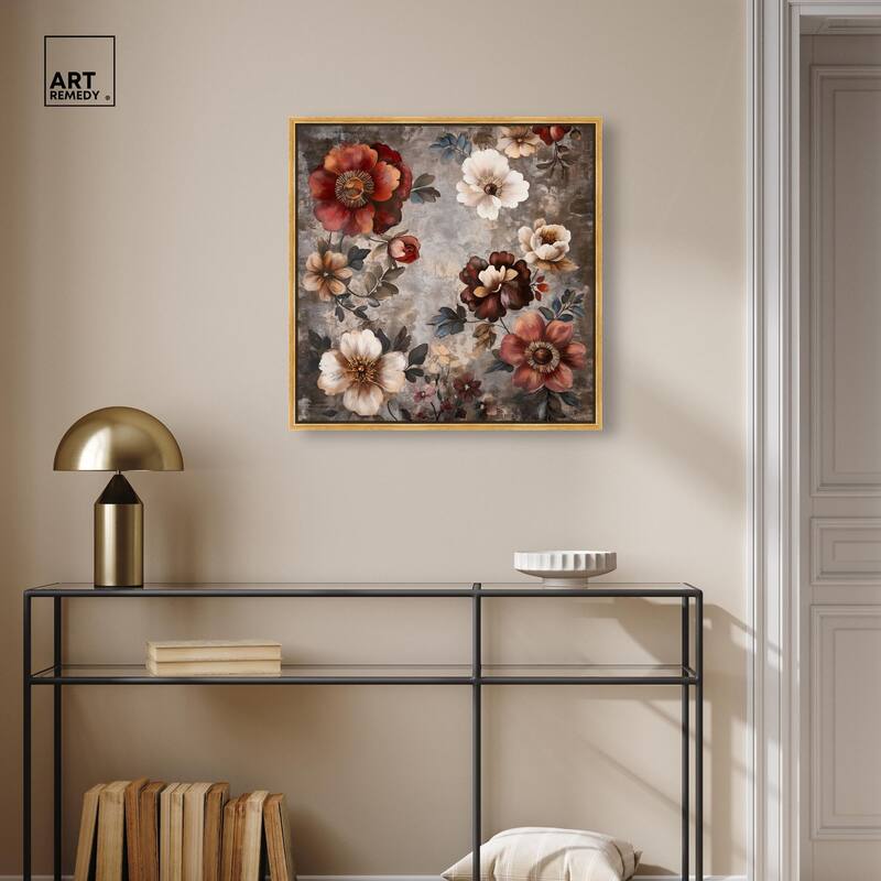 Dusk Dahlias Canvas by Art Remedy