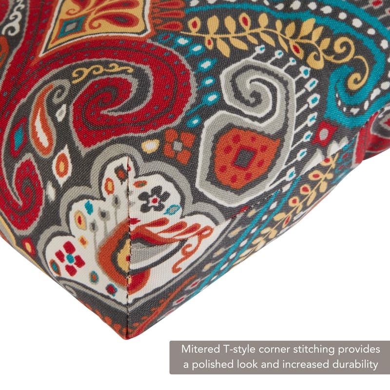 Greendale Home Fashions Multicolor Outdoor Dining Seat Cushion (Set of 2)
