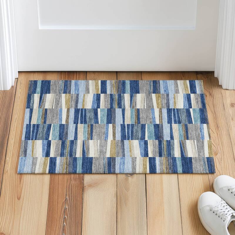 Machine Washable Indoor/ Outdoor Modern Antonito Chantille Rug