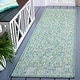 preview thumbnail 126 of 180, SAFAVIEH Courtyard Aquata Indoor/ Outdoor Waterproof Patio Backyard Rug 2'3" x 10' Runner - Green/Ivory