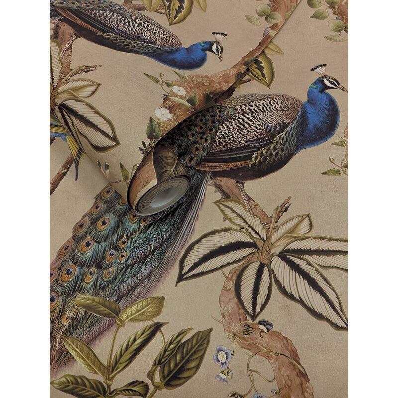 Cassia Peacock Non-Pasted Wallpaper - Covers 56 Square Feet