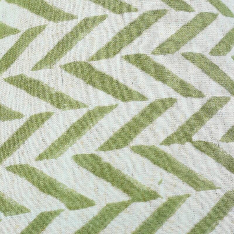 Fabdivine Viscose Linen Handmade Green Block Print Lamp Shade - Ethnic Indian Table Lamp for Living Room, Boho, Artisan Lighting - 6 x 12 x 8