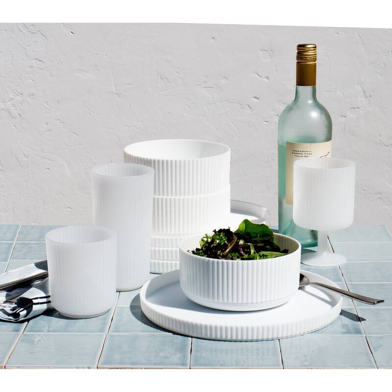 Abode Homewares Mesa PP Dinner Plate - White - 10" - Set of 4