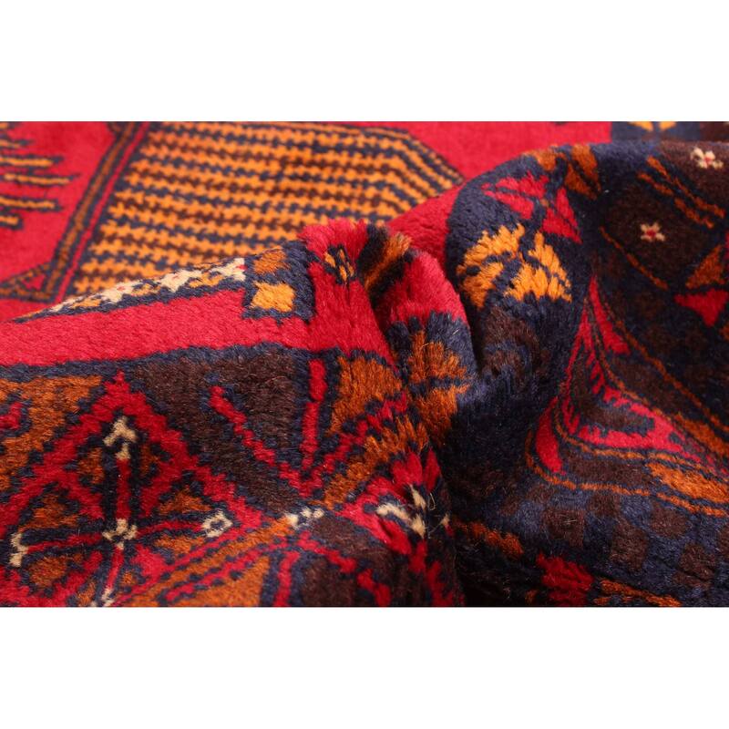 ECARPETGALLERY Hand-knotted Teimani Red Wool Rug - 3'4 x 6'4