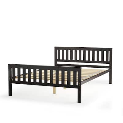 Queen Wood Platform Bed with Headboard