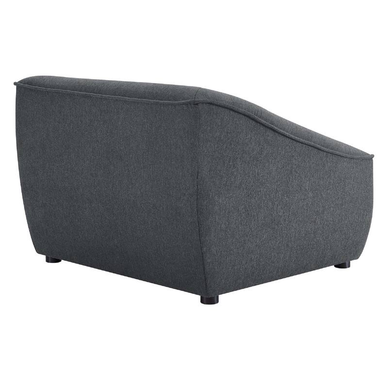 Modway Comprise Compromise Fabric Upholstered Armchair in Charcoal