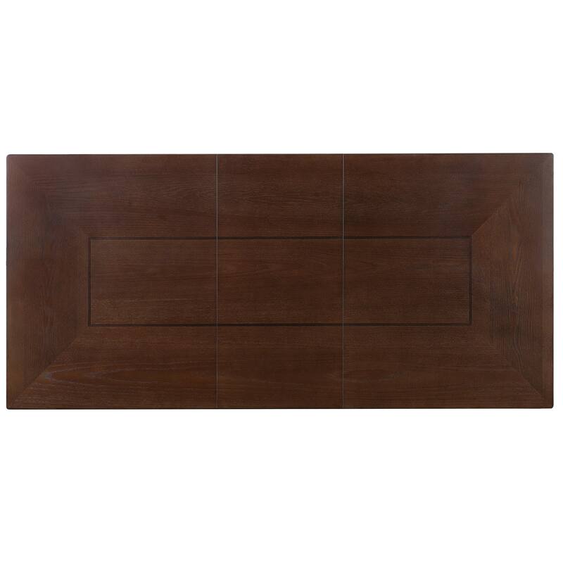 Kitchen Table Chairs Set for 7, Extendable Dining Table Set with Wooden Rectangular Kitchen Table & 6 Upholstered Chairs
