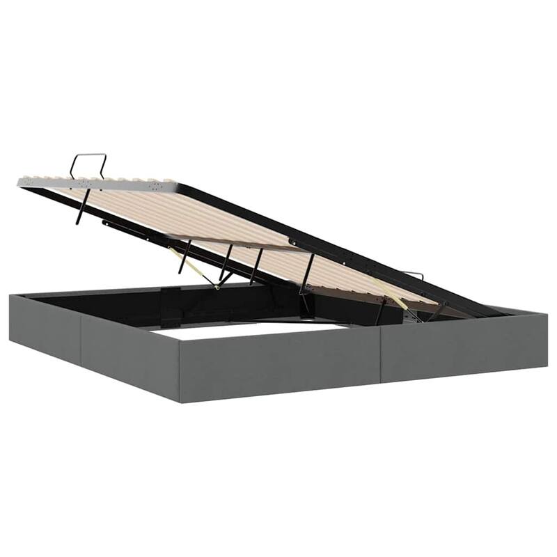 vidaXL Storage Bed with Mattress in Polyester