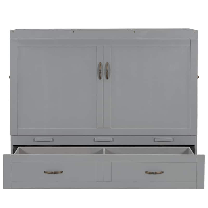 Space-Saving Murphy Bed with USB Ports and Large Drawers