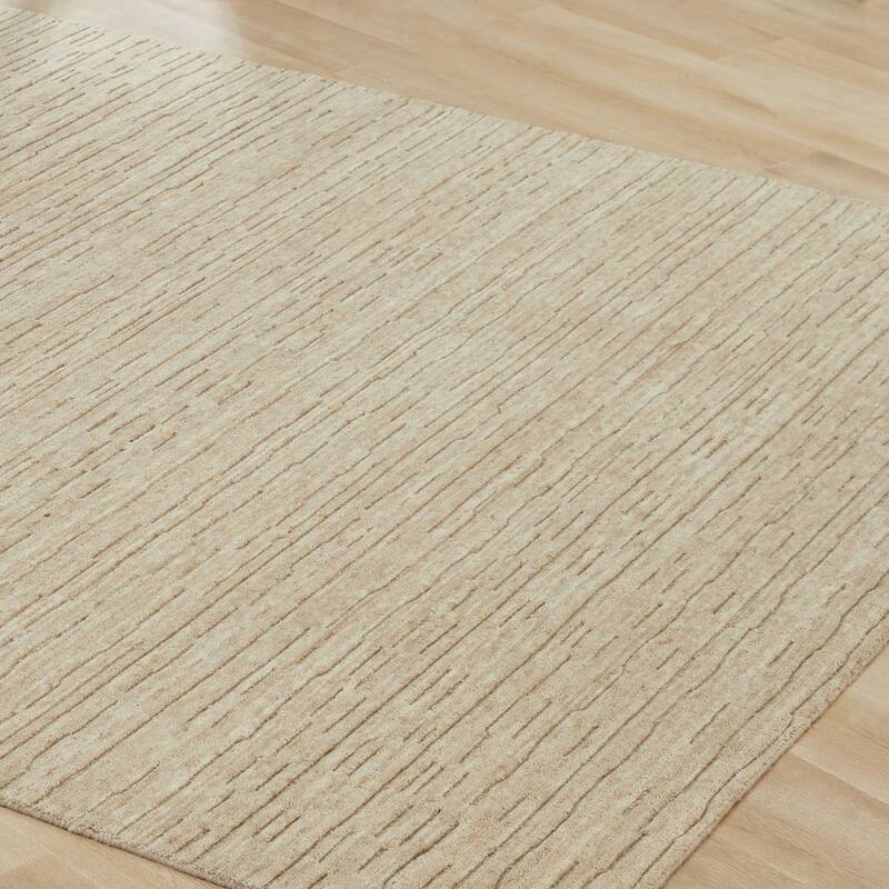Minimalist Solid Wool Area Rug