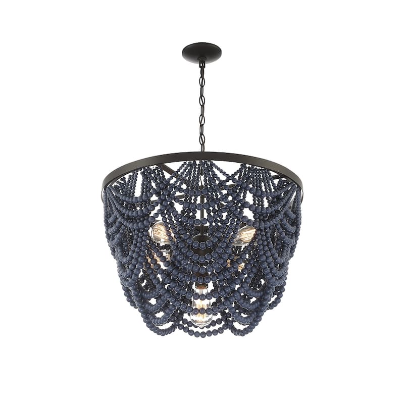 Meridian M100101 5 Light 24" Wide Beaded Chandelier