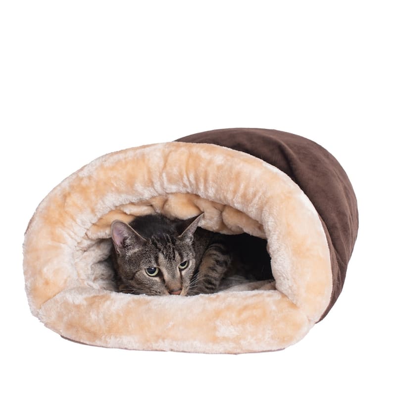 Sleep Cat Bed, Soft Cave Bed for Dog and Cat - 20"L x 14"W x 10"H