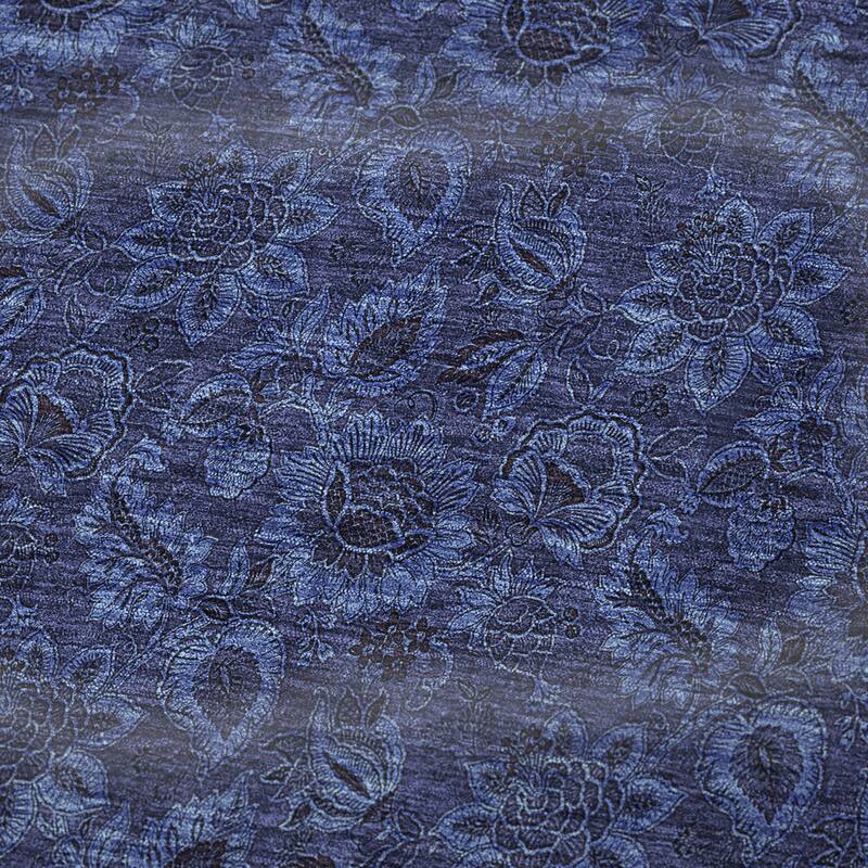 Premium Machine Washable Floral Sherpa Throw Blanket