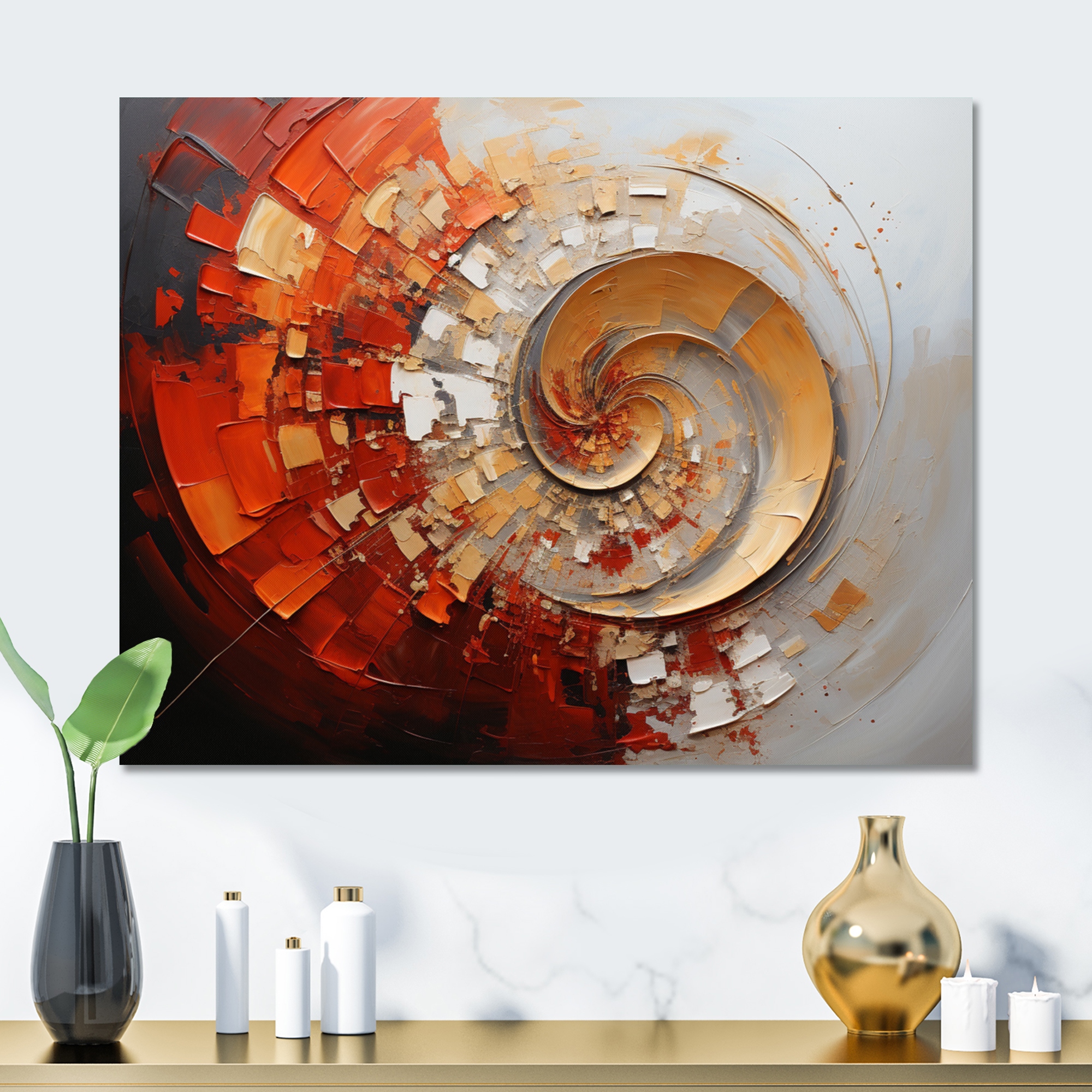 Orange top wall decor
