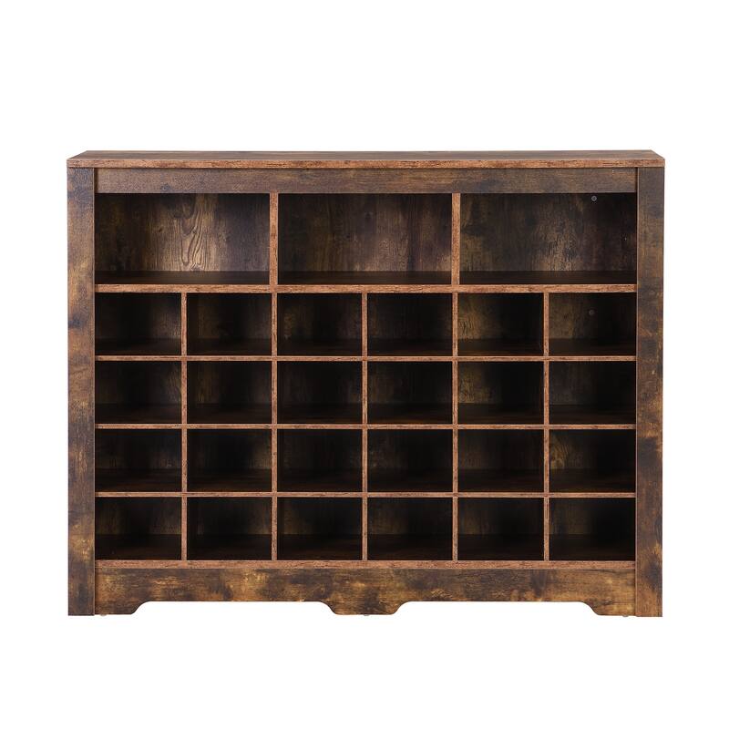 Modern Shoe Cabinet with Curved Base - N/A