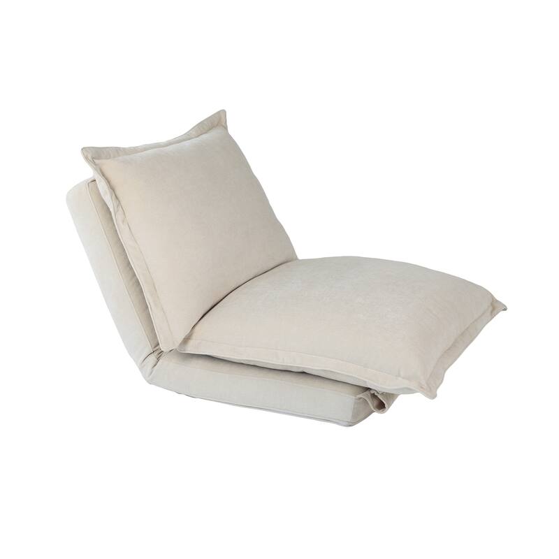 Lazy Sofa Chair Reclining Sofa Bed Floor Standing Single Sleeper Couch with Pillows and Adjustable Backrest for Small Space