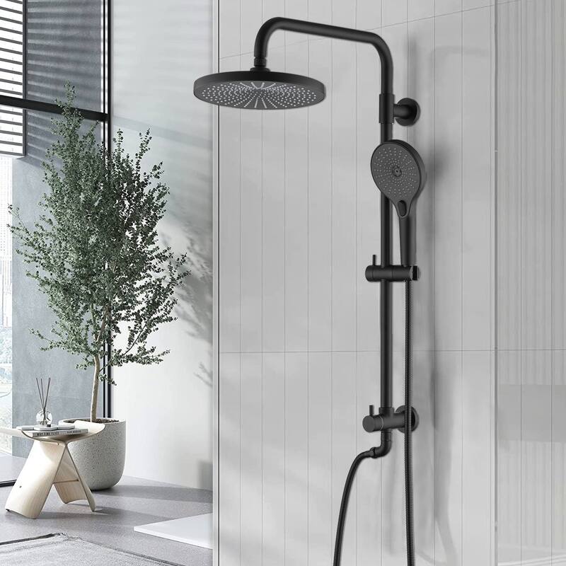 PROOX 9 Inch Rain Shower Faucet with 3-Sprayer Shower Handheld w/ Slide Bar Not Valve