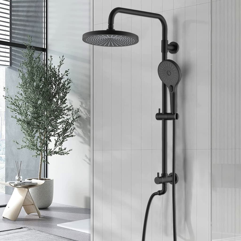 PROOX 9 Inch Rain Shower Faucet with 3-Sprayer Shower Handheld w/ Slide Bar Not Valve