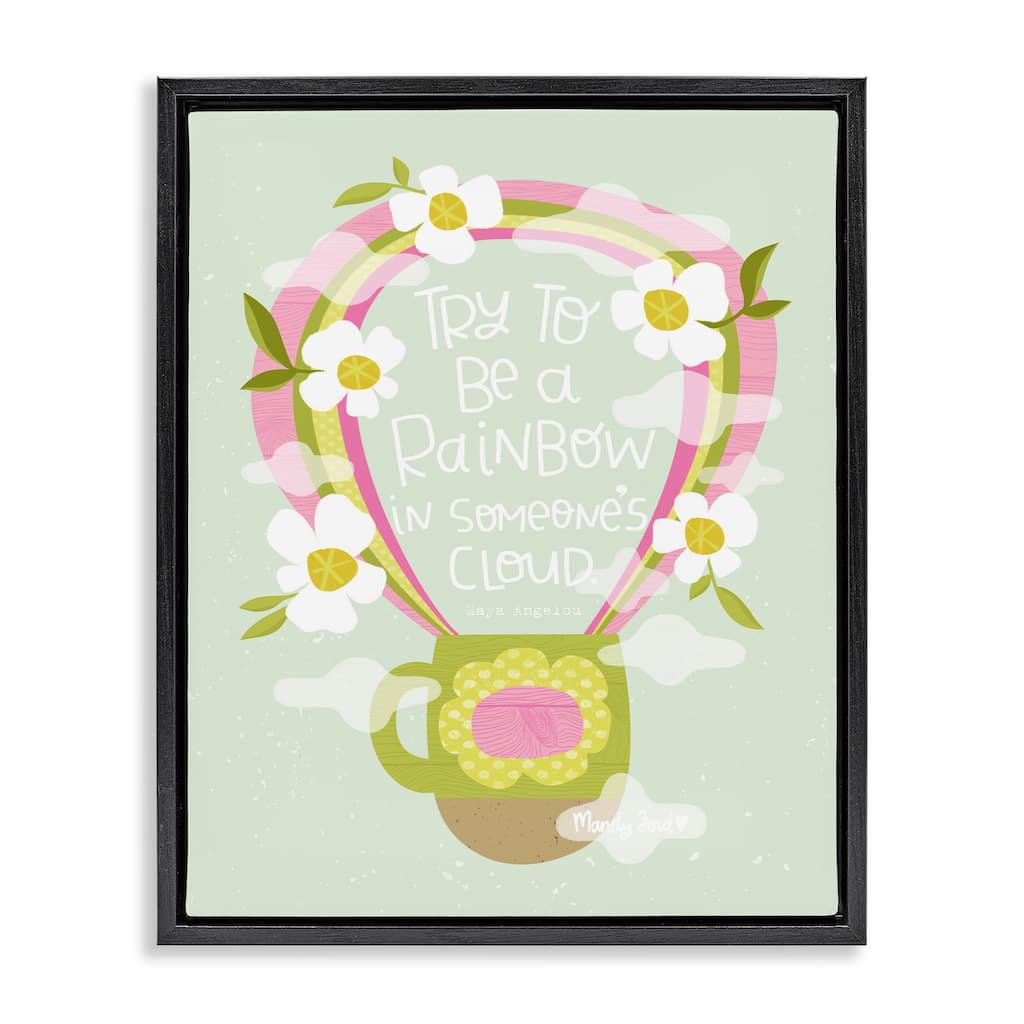 Stupell Rainbow in Someone's Cloud Framed Floater Canvas Wall Art Design By Mandy Ford Art + Illustration