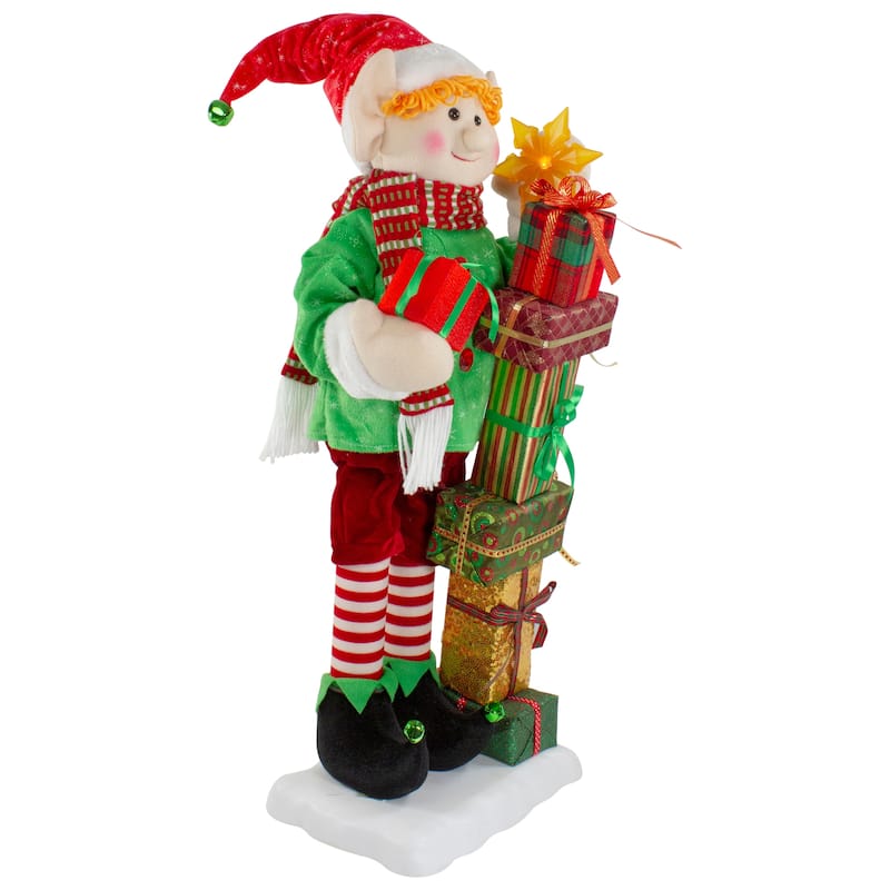 30-Inch Santa's Little Animated Elf with Lighted Star Musical Christmas Figure - 30"
