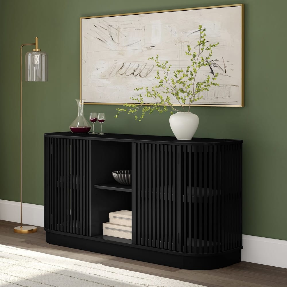 Plank and Beam Contour 2-Door Sideboard/TV Stand with Shelf