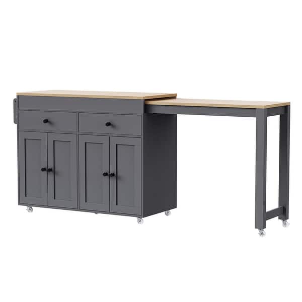 4 Ever Winner Kitchen Island With Trash Can Storage, 52
