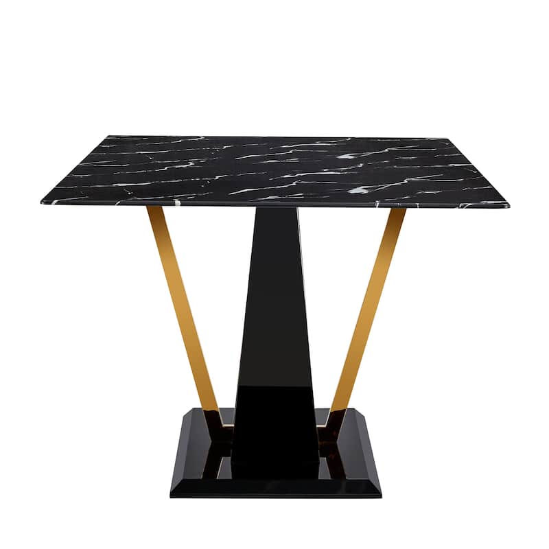 Modern Minimalist Imitation Marble Texture Dining Table
