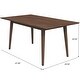 preview thumbnail 9 of 8, GDFStudio - Mary Modern 47" Rectangular Solid Wood Dining Table with Beveled Edges