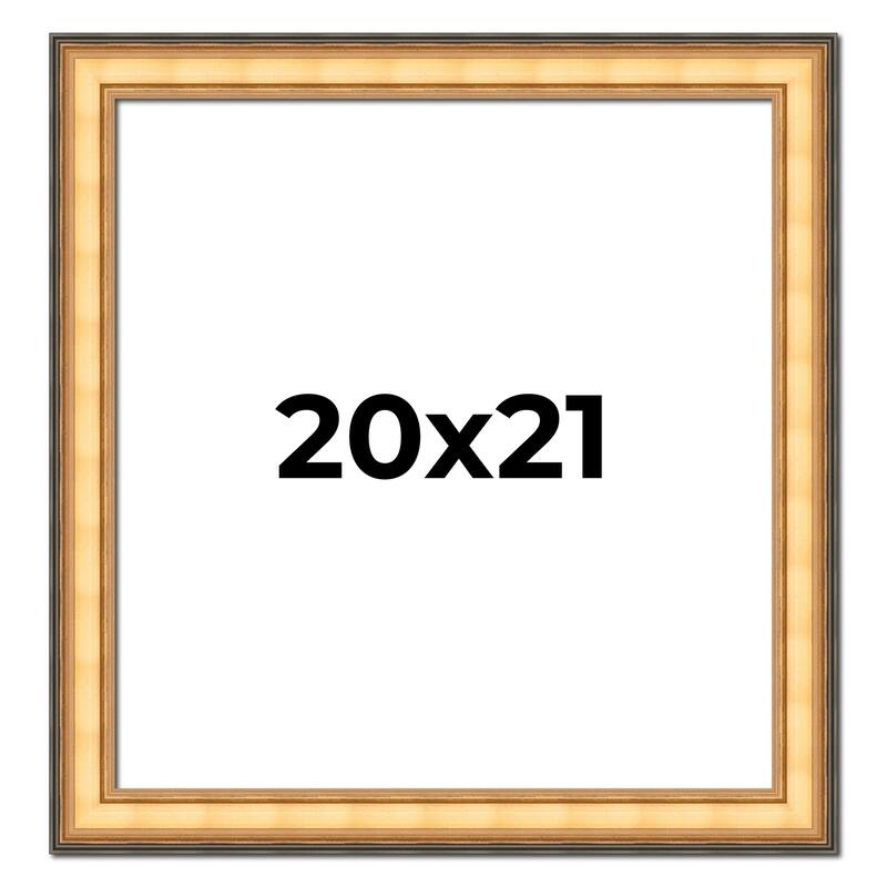 20x21 Frame Gold Plein Aire Solid Wood Picture Frame Width 2 Inches |