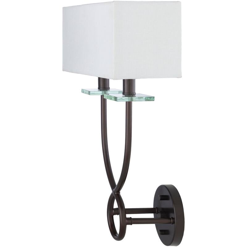 Loryn Classic Bronze 2-light Wall Sconce - 18.25"H x 13"W x 6.75"D