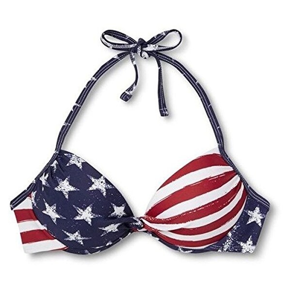 push up american flag bikini