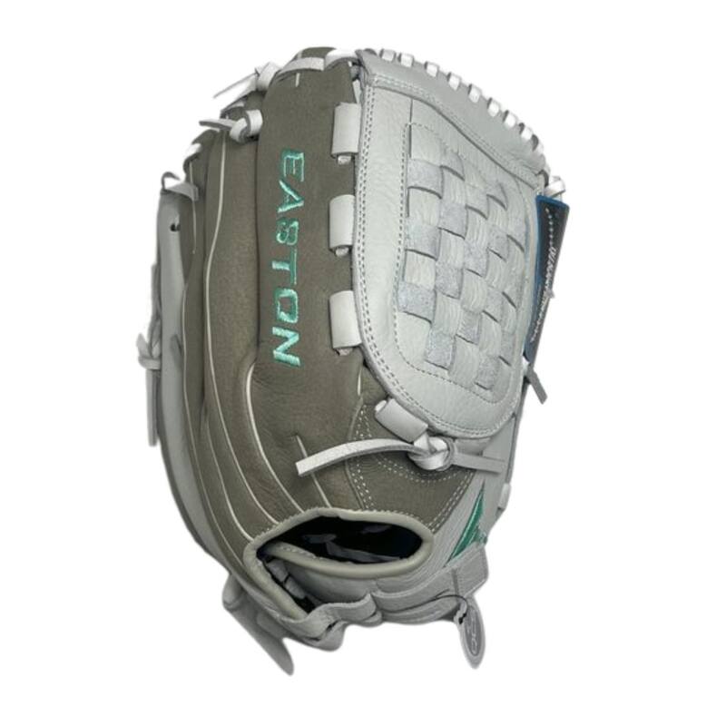Fundamental Fastpitch 12.5-Inch Pitcher/Outfield Softball Glove, Right, Grey/White/Mint