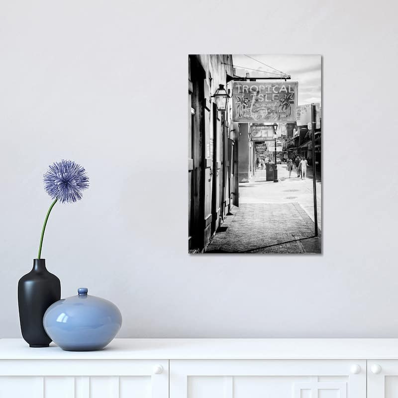 iCanvas "Black NOLA Series - Street Life New Orleans" by Philippe Hugonnard Canvas Print - 18x12x1.5