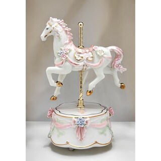 Ceramic Pink Carousel Horse Music Box 5.25X4x8 - Bed Bath & Beyond ...