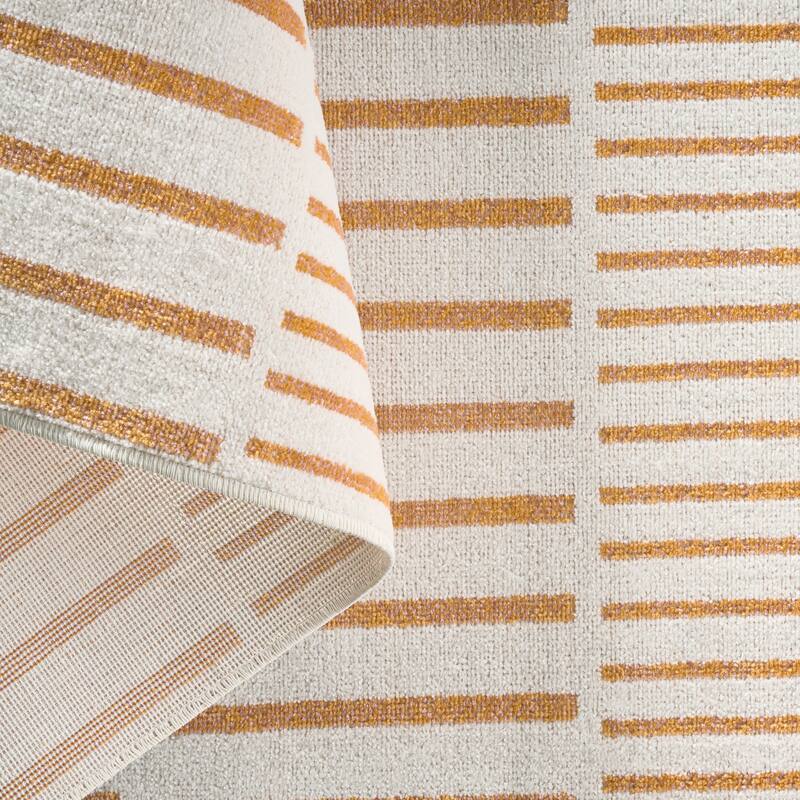 TOMMY BAHAMA Poolside Offset Stripe Indoor Outdoor Area Rug, Stripe Modern Design, UV Fade Resistant