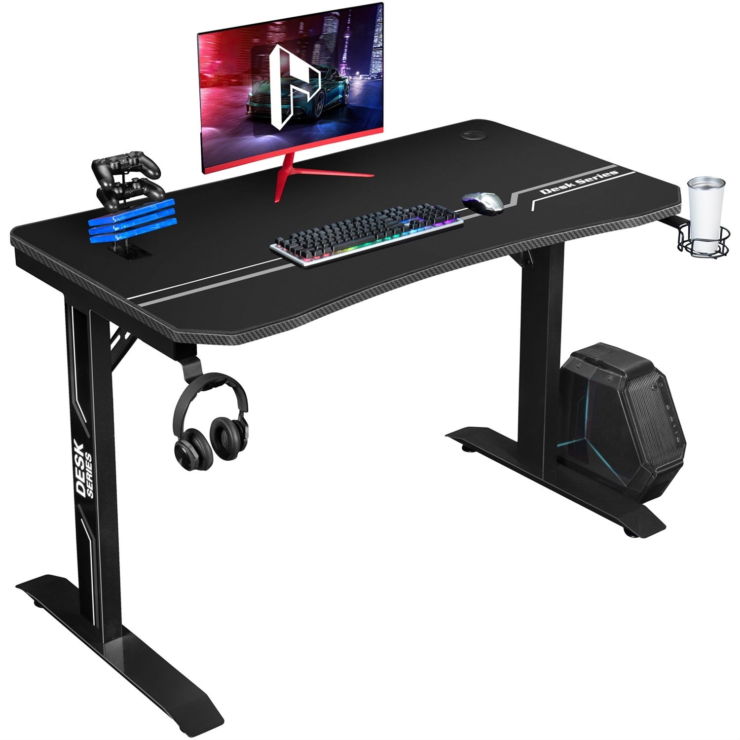 Homall T-Shape Frame Gaming Computer Desk PC Gaming Desk - Bed