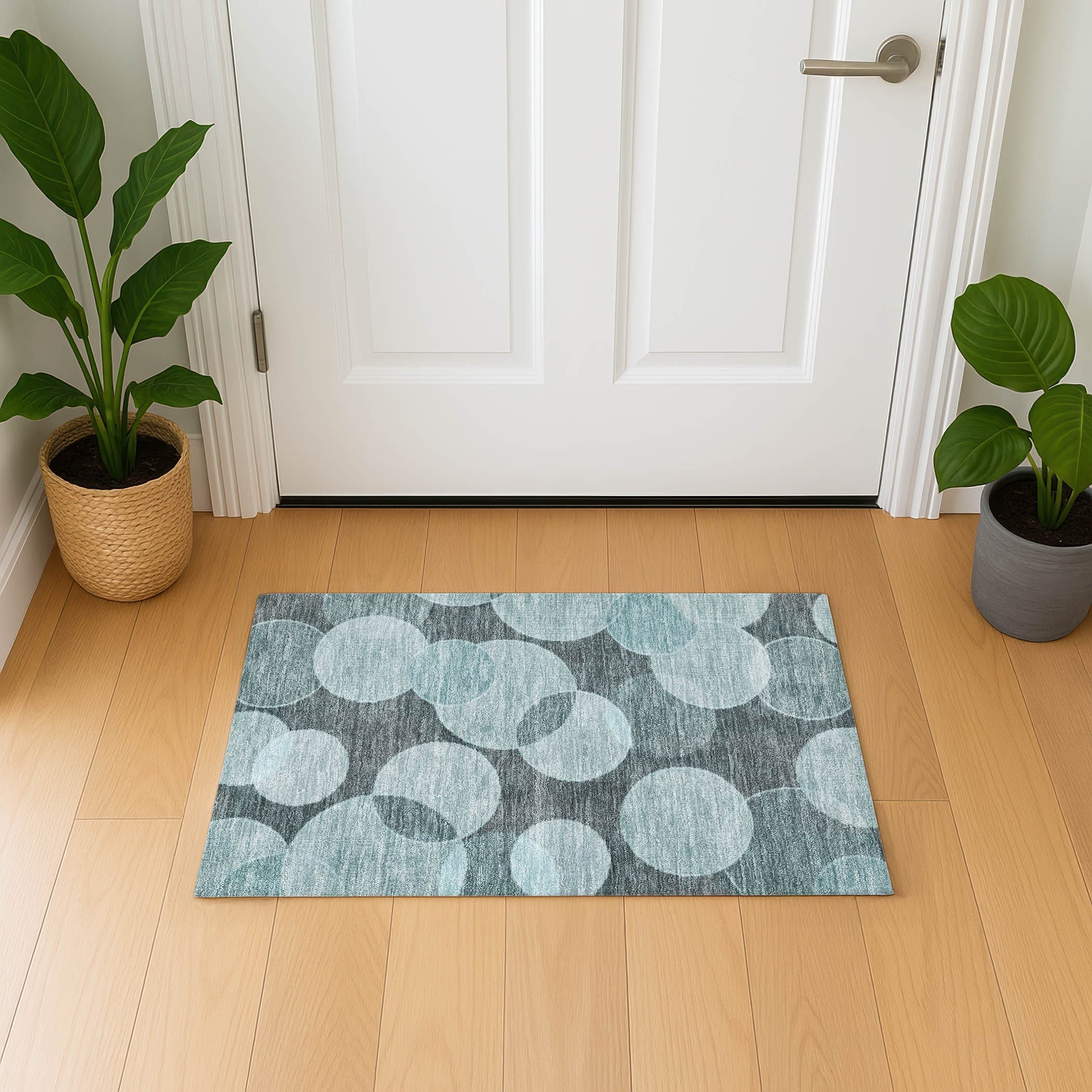 Premium Washable Super Soft Contemporary Bubbles Mayfield Rug