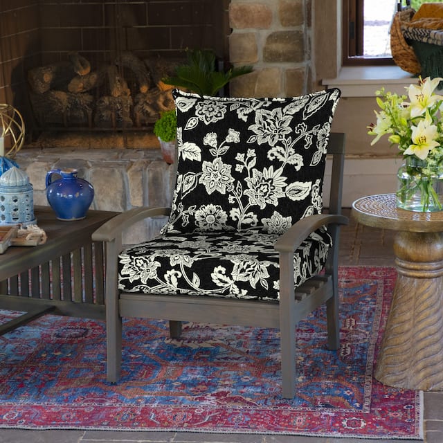 Arden Selections Ashland Jacobean Outdoor Deep Seat Cushion Set - 24 W x 24 D in.