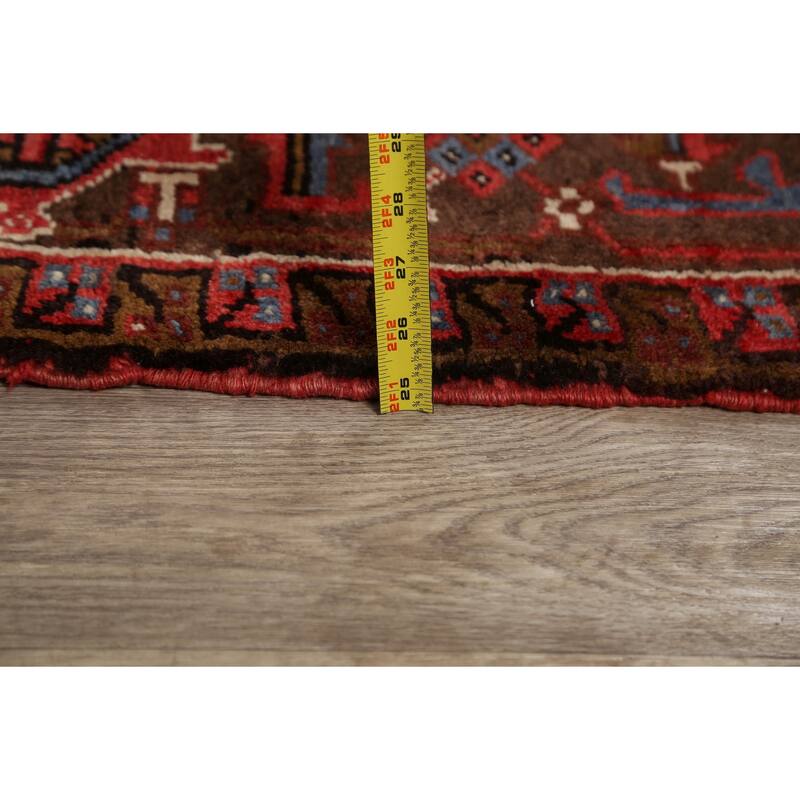 Geometric Heriz Persian Area Rug Wool Handmade Living Room Carpet - 7'8" x 10'8"