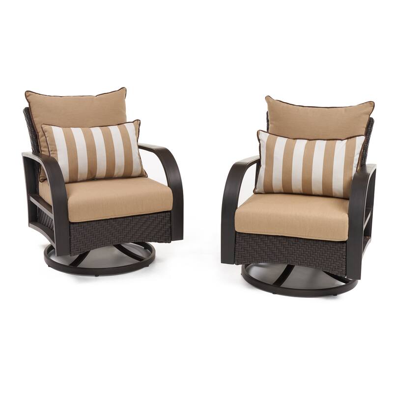 Barcelo 2 Piece Sunbrella Outdoor Patio Motion Club Chairs